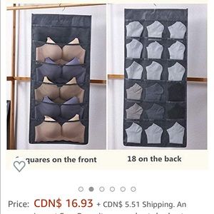 3/$20 or $10 each Hanging Storage Bags